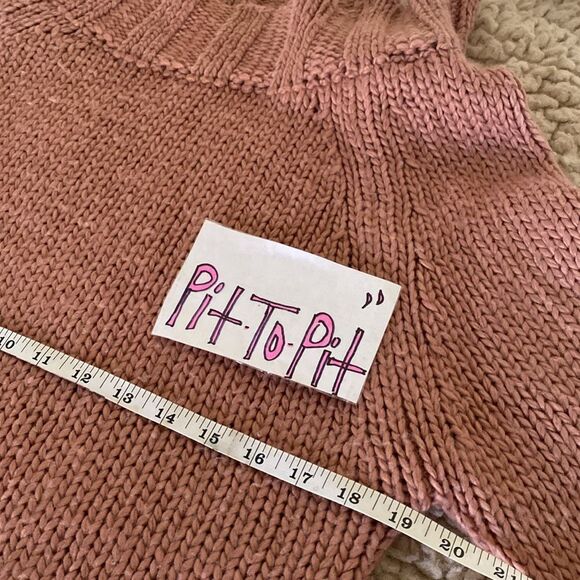 Ecru Lab Women’s Size M Blush Pink Long Sleeve Off The Shoulder Knit Sweater - Picture 7 of 8